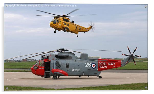  RAF and Royal Navy search and rescue. Acrylic by Martyn Wraight