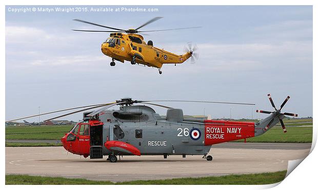  RAF and Royal Navy search and rescue. Print by Martyn Wraight