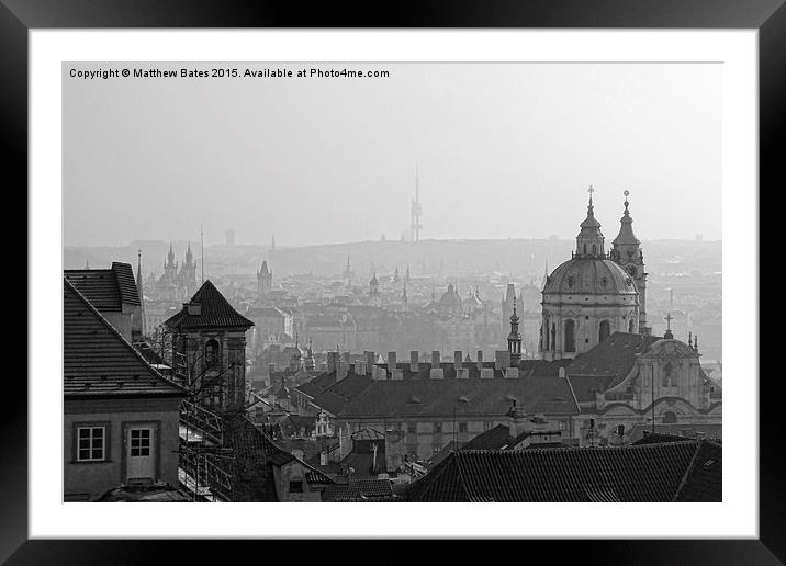Prague skyline Framed Mounted Print by Matthew Bates