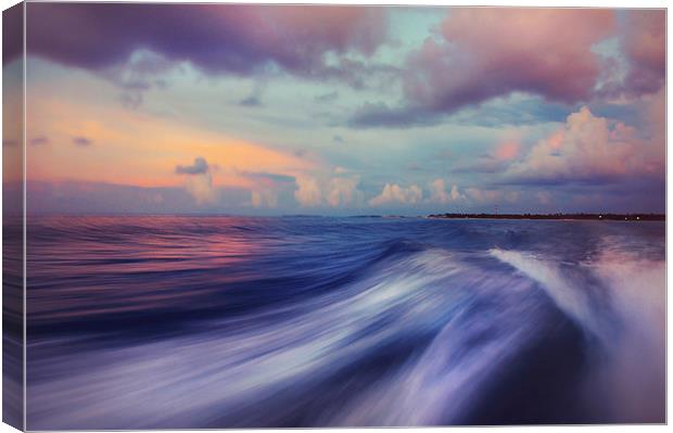  Sunset Wave. Maldives  Canvas Print by Jenny Rainbow