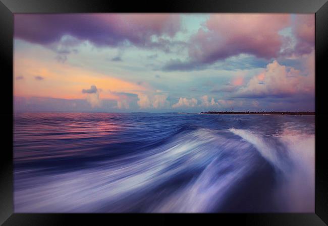  Sunset Wave. Maldives  Framed Print by Jenny Rainbow