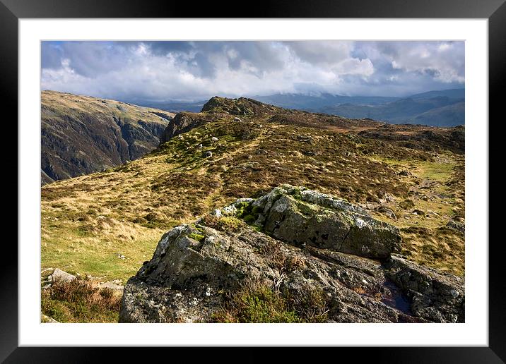  View From The Top Of Fleetwith Pike Framed Mounted Print by Gary Kenyon