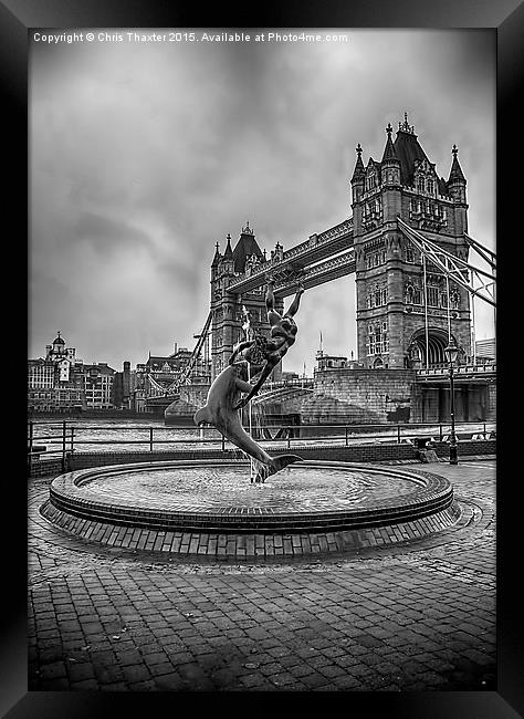  Girl with a Dolphin at Tower Bridge 2 Framed Print by Chris Thaxter