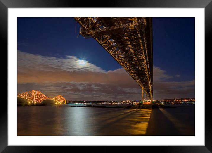  Bridges and reflections Framed Mounted Print by Garry Quinn