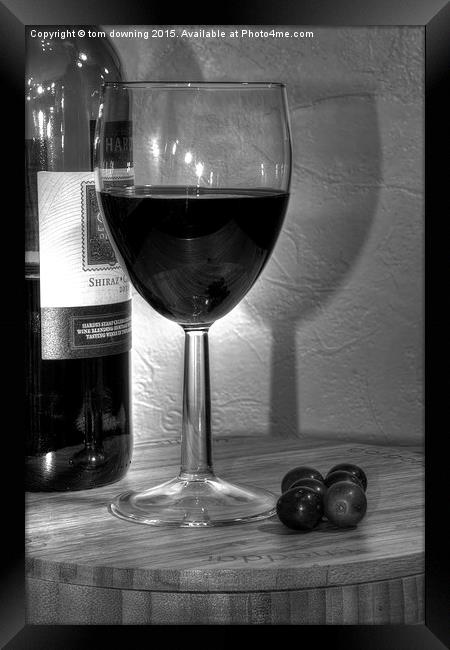  Red grapes for Red Wine B&W Framed Print by tom downing