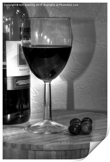 Red grapes for Red Wine B&W Print by tom downing