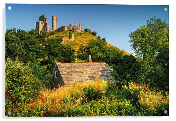 Corfe Castle  Acrylic by Darren Galpin