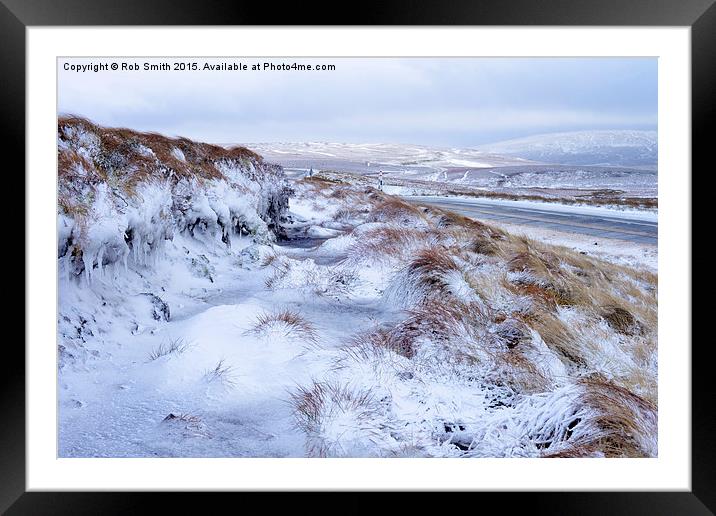  Upper Teesdale in Snow Framed Mounted Print by Rob Smith