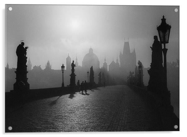 Charles IV bridge Prague Acrylic by Duncan Snow