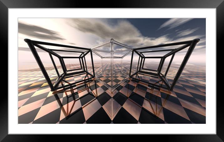  Distortion In Six Dimensions Framed Mounted Print by Hugh Fathers