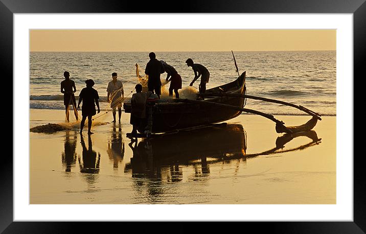 Goan Fishermen Framed Mounted Print by Duncan Snow