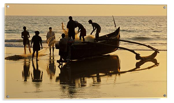 Goan Fishermen Acrylic by Duncan Snow
