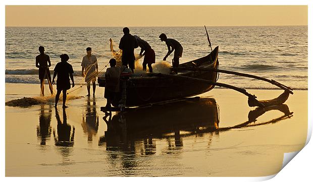 Goan Fishermen Print by Duncan Snow