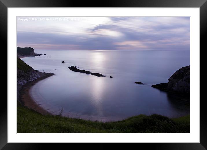 Moonlight over Man of War Bay  Framed Mounted Print by Ian Middleton