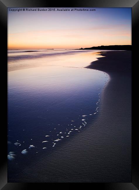 Budle Bay Sunrise Framed Print by Richard Burdon