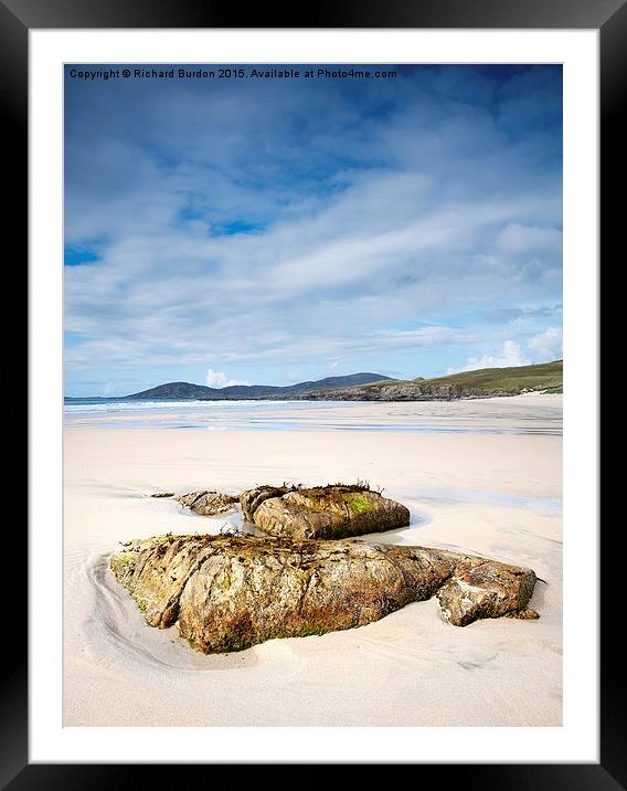 Traigh Iar beach, Isle of Harris Framed Mounted Print by Richard Burdon
