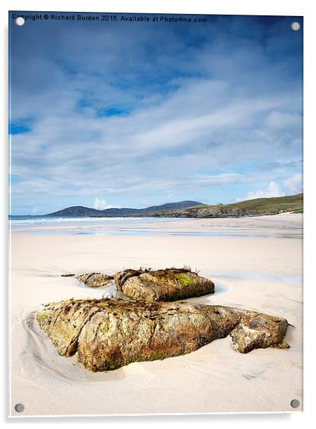Traigh Iar beach, Isle of Harris Acrylic by Richard Burdon