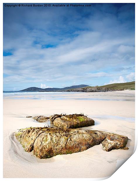 Traigh Iar beach, Isle of Harris Print by Richard Burdon