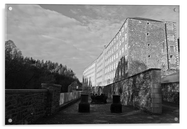 New Lanark Mill Acrylic by Iain McGillivray