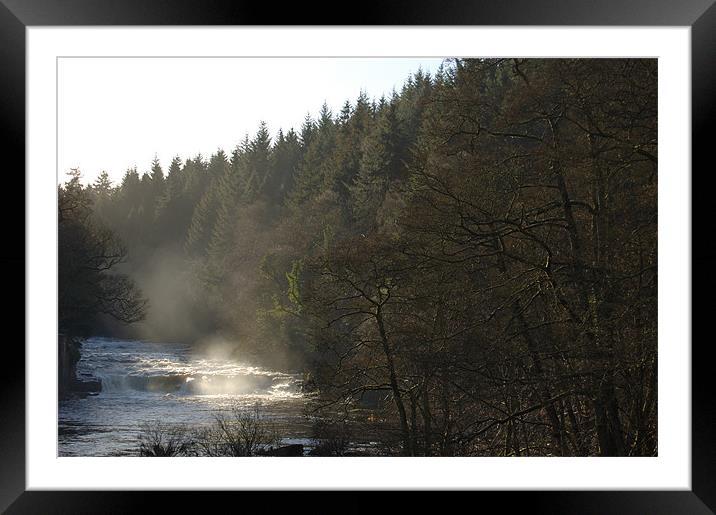 Misty Falls of Clyde Framed Mounted Print by Iain McGillivray