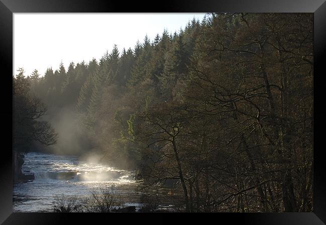Misty Falls of Clyde Framed Print by Iain McGillivray