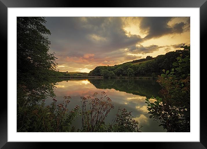  Lower Slade Reservoir Framed Mounted Print by Dave Wilkinson North Devon Ph