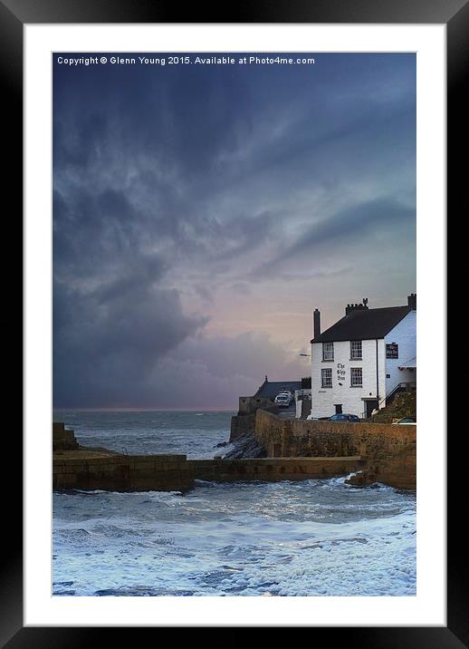  Storm over PorthLeven Framed Mounted Print by Carol Young