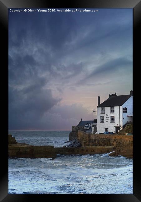  Storm over PorthLeven Framed Print by Carol Young