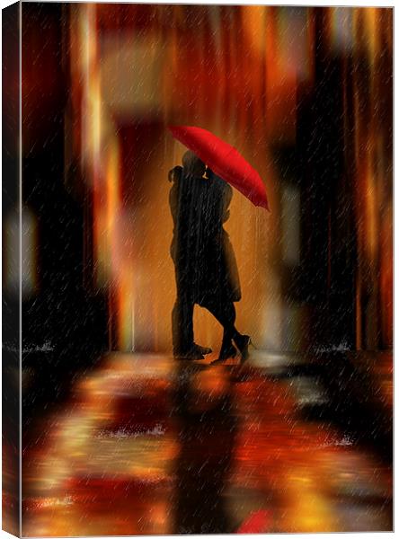 A deluge of love fantasy love and romance Canvas Print by Tanya Hall