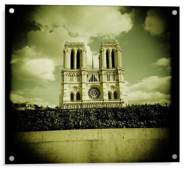 Notre Dame Paris Acrylic by Duncan Snow
