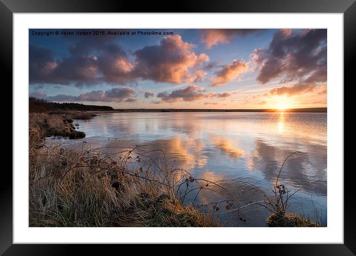 Sunrise over Crowdy Framed Mounted Print by Helen Hotson