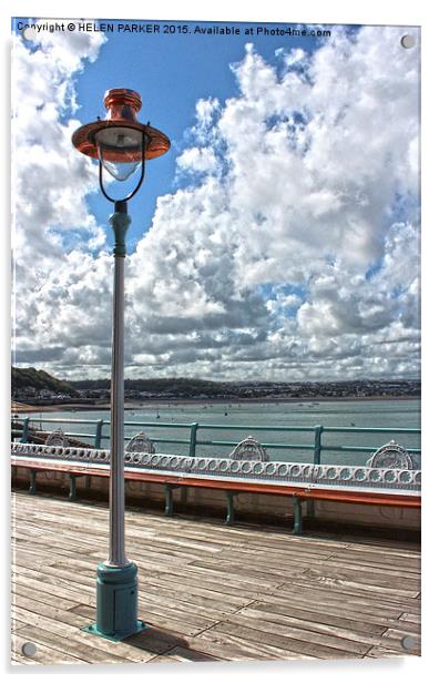  Mumbles Pier Acrylic by HELEN PARKER