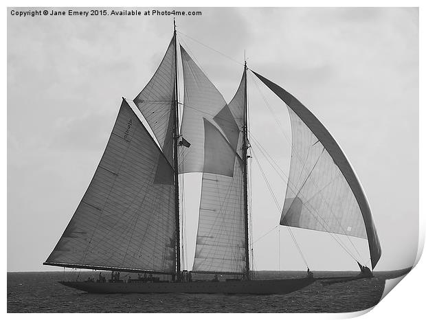  Under Full Sail Print by Jane Emery
