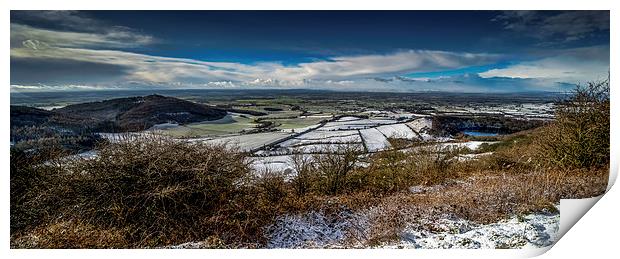  Sutton Bank Panoramic, the Finest View in England Print by Dave Hudspeth Landscape Photography