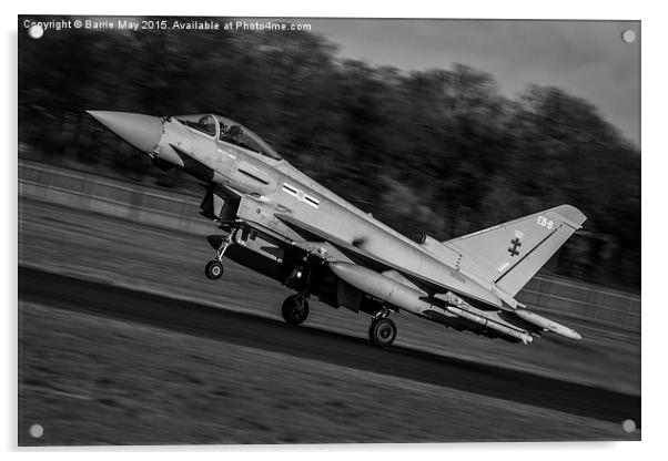 41sqn Typhoon Launch Acrylic by Barrie May