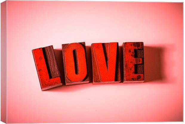  LOVE in Red Canvas Print by Greg Marshall