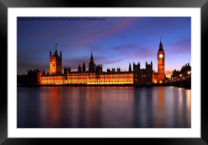  Westminster, London Framed Mounted Print by Sandi-Cockayne ADPS