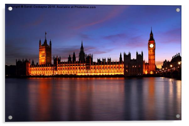  Westminster, London Acrylic by Sandi-Cockayne ADPS