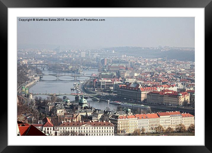 Prague Bridges Framed Mounted Print by Matthew Bates