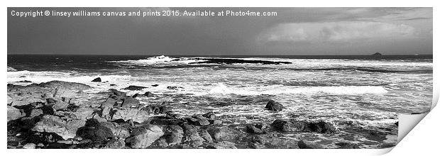  Atlantic Storm Brewing Print by Linsey Williams