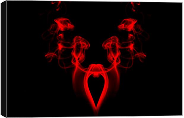 My Smoking Heart Red Canvas Print by Steve Purnell