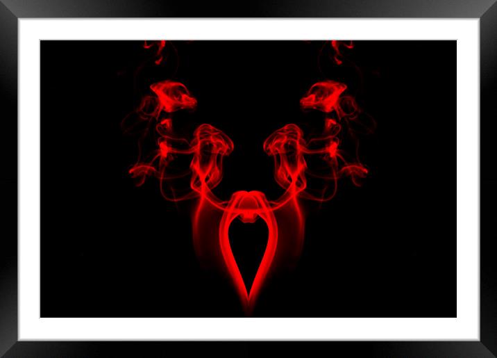 My Smoking Heart Red Framed Mounted Print by Steve Purnell
