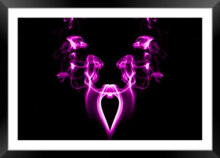 My Smoking Heart Pink Framed Mounted Print by Steve Purnell