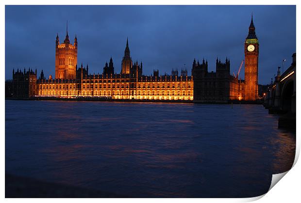 Houses of Parliament  01 Print by Iain McGillivray