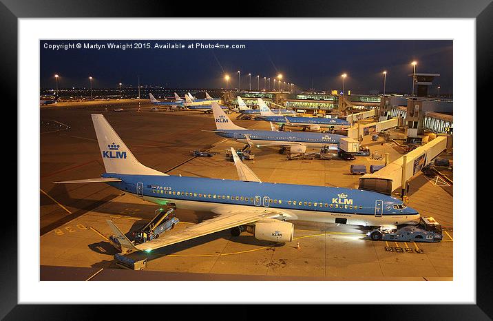  KLM at Schiphol Framed Mounted Print by Martyn Wraight