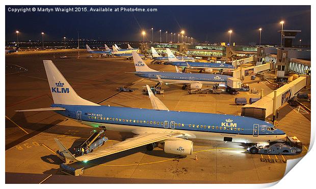  KLM at Schiphol Print by Martyn Wraight