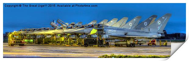 Eurofighter Typhoons Print by David Charlton