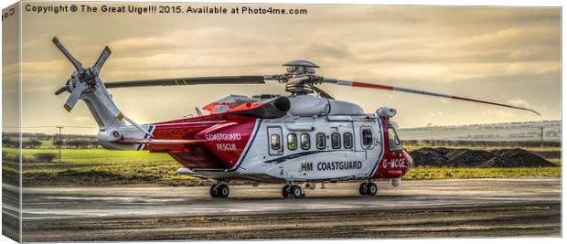  Sikorsky S92s SAR Helicopter Canvas Print by David Charlton