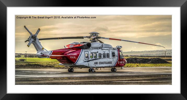  Sikorsky S92s SAR Helicopter Framed Mounted Print by David Charlton