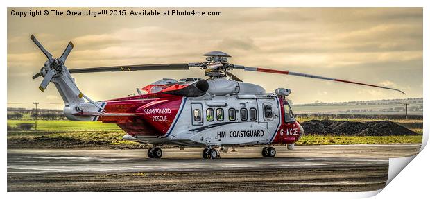  Sikorsky S92s SAR Helicopter Print by David Charlton